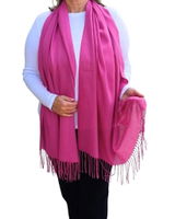 Elegant Lightweight Pashmina Shawl with Tassel