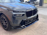 Gloss Black Front Bumper Lip Spoiler For 2023-2025 BMW X7 G07 LCI M Sport