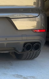 Black Sport Exhaust Tips Tailpipe For Porsche Cayenne 9Y0 9Y3 2019-2026