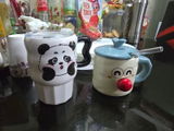 Multipurpose Panda Ceramic Tumbler (With Straw and Lid)