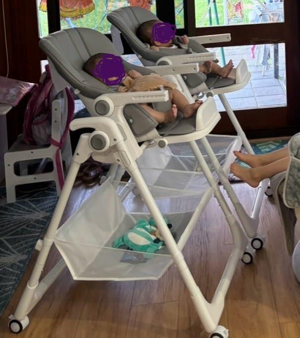BABY JOY Baby High Chair, Foldable Highchair w/ 7 Heights, 5 Recline Positions
