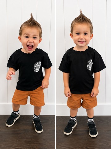 A Little Dirt Never Hurt Toddler Graphic T-Shirt – Black | Monster Truck Dirt Bike Tee