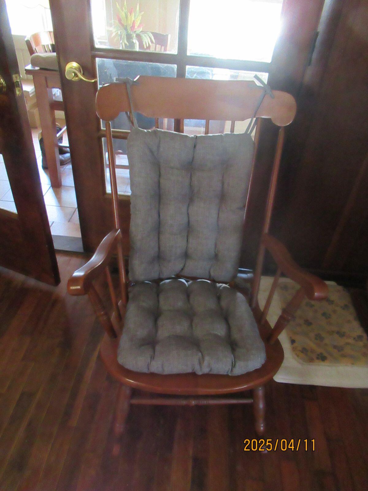 Buffalo Check Rocking Chair Cushions Black & White Plaid