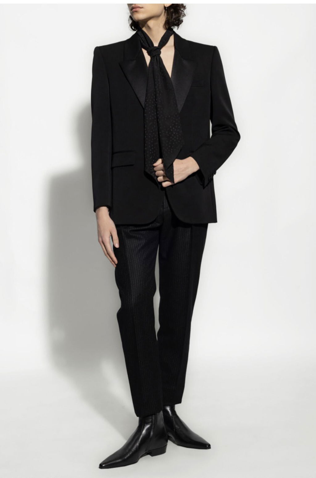 Saint Laurent Men’s Tuxedo Blazer Jacket Black 40R US/50R Eu New $3400
