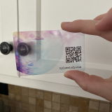 See Through Business Cards | Full Color Foil stamped Clear Cards