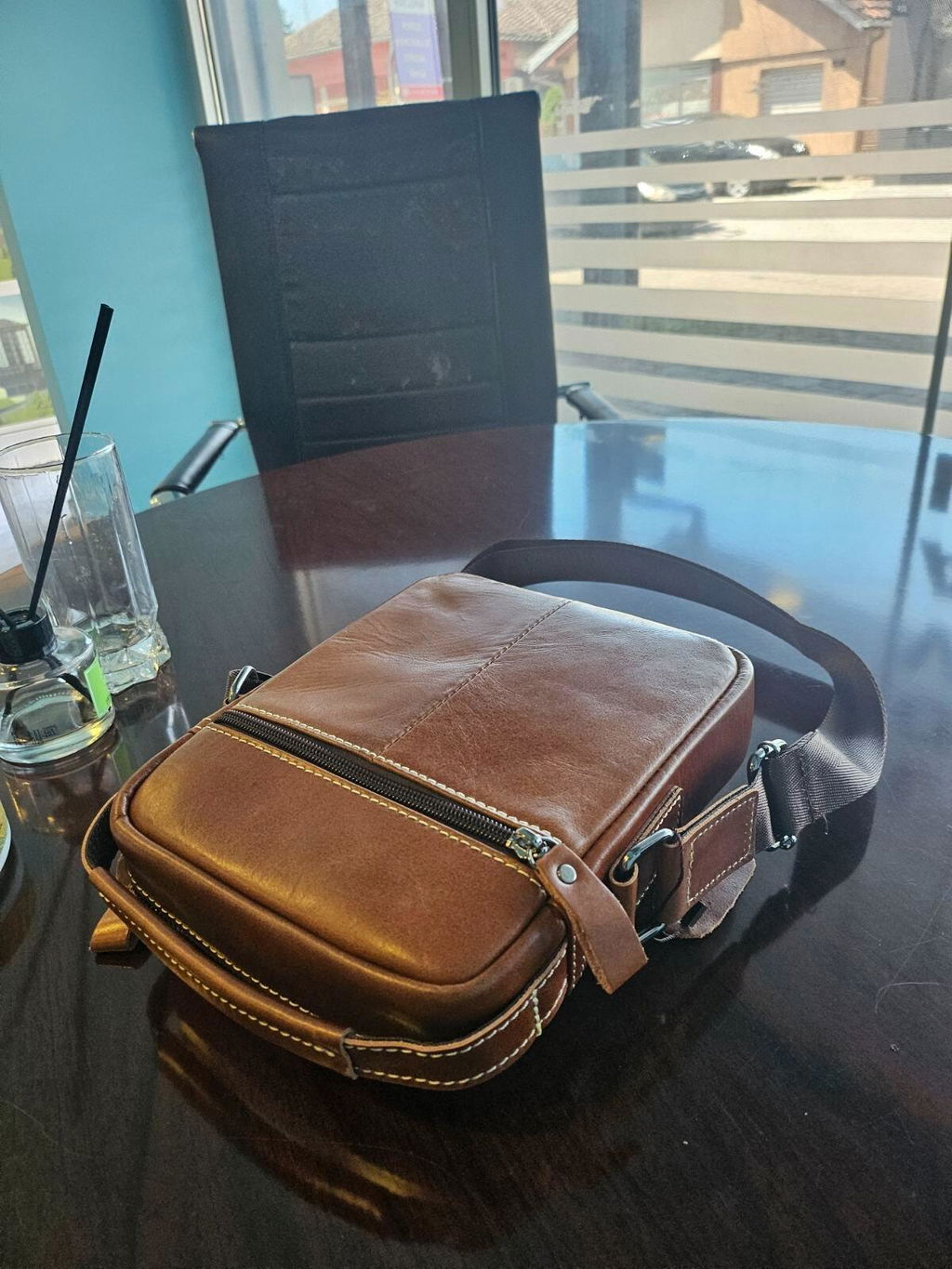 Muška Kožna Torba Leo - Brown 