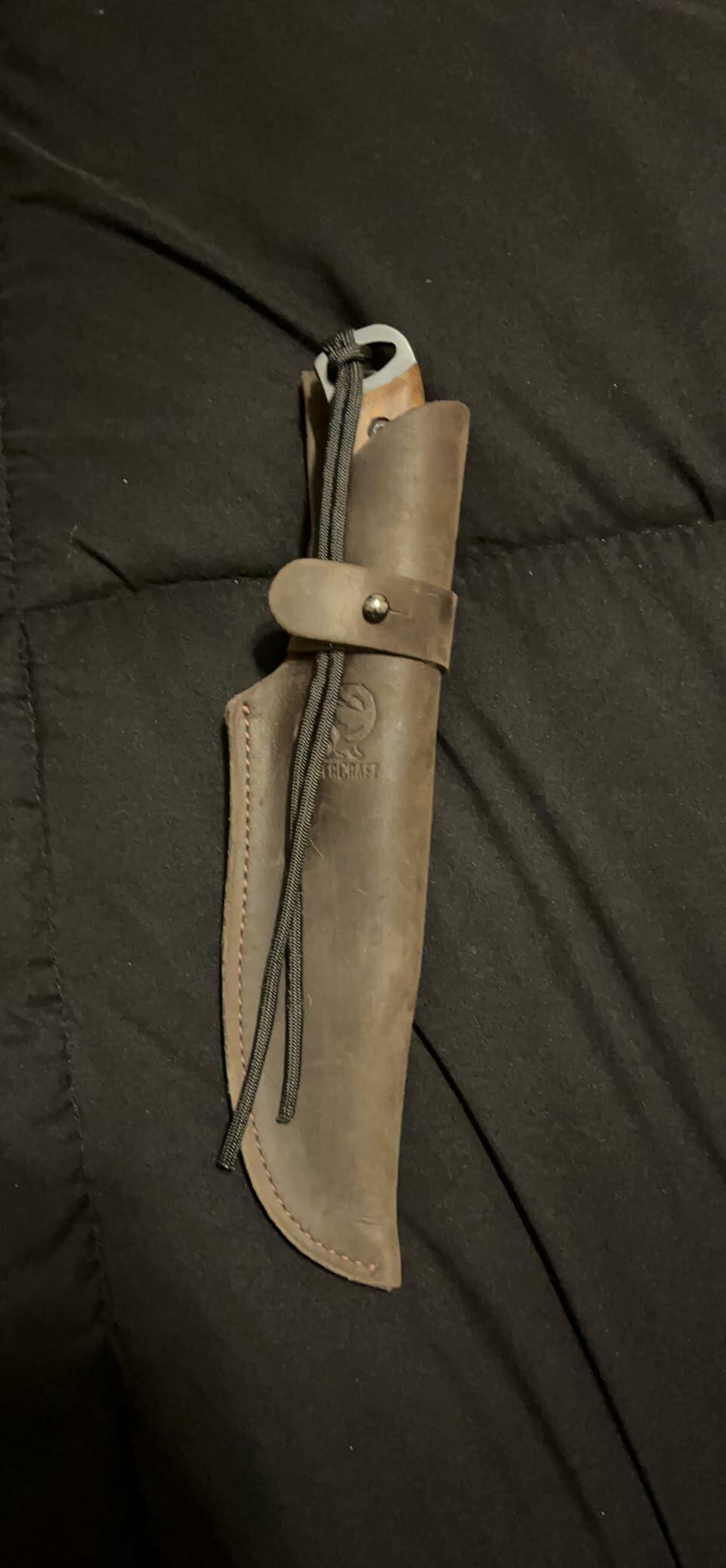 Bushcraft Knife for Outdoor & Survival – Black Oxide Coated Carbon