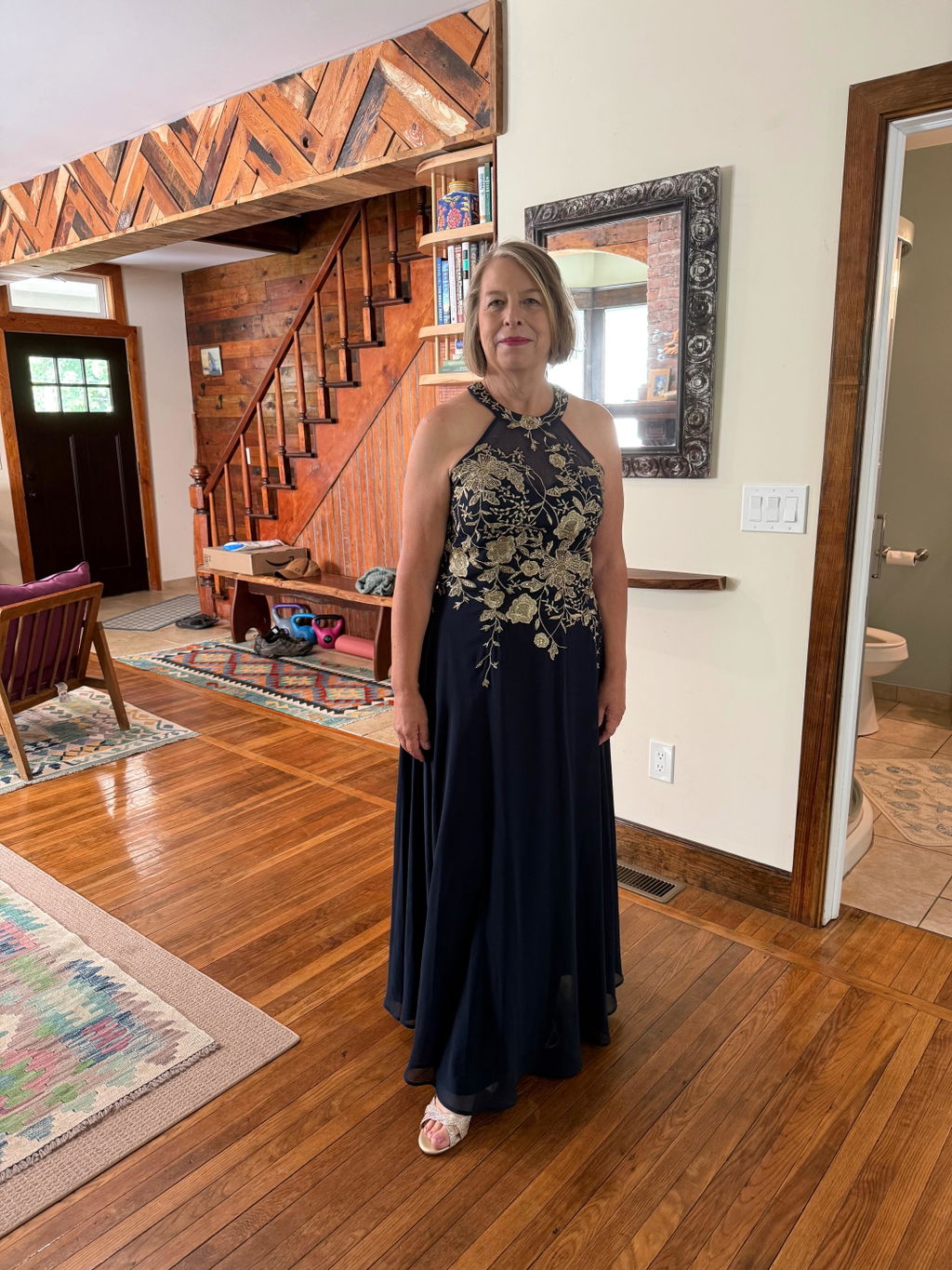 "Celeste" Embroidered Chiffon Dress
