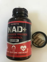 NAD NICOTINAMIDA RIBOSIDE COMPLEJO + RESVERATROL  760 MG 90 CAPSULAS AUMETO