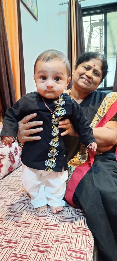 Black Embroidered Kite Kurta