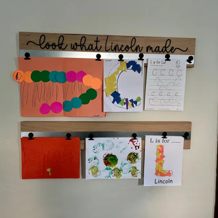 Artwork Display - Hickory & Black