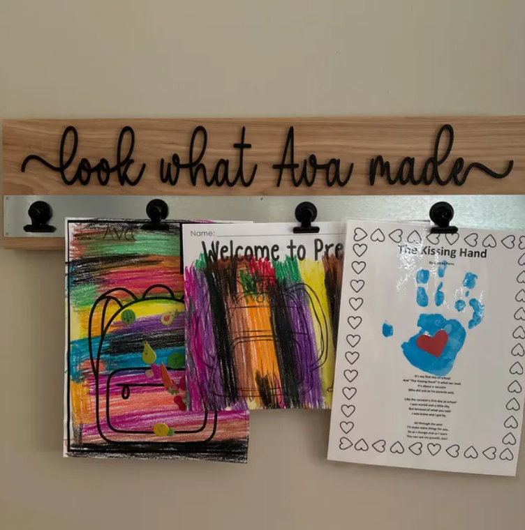 Artwork Display - Hickory & Black