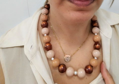 VALGATA collar perla ábaco