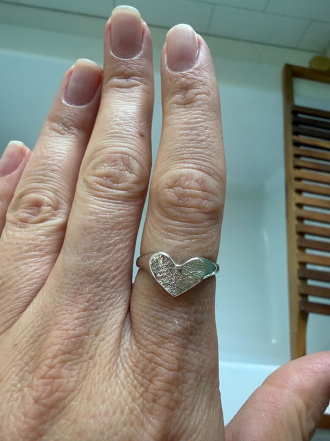 Heart dog nose print ring