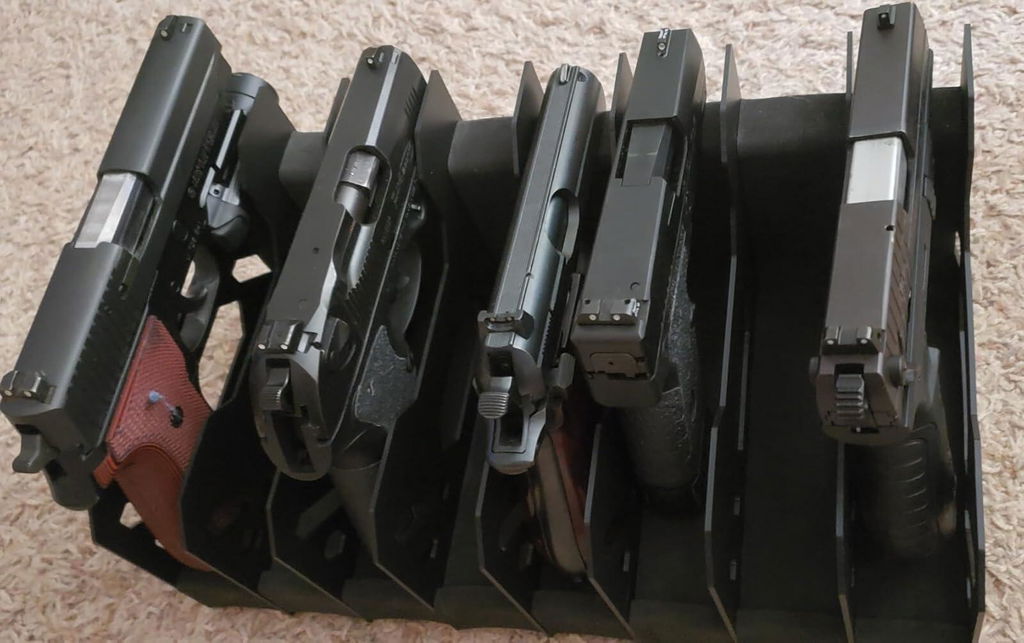 PR01 Foam Pistol Rack, Sturdy Handgun Stand Accessories