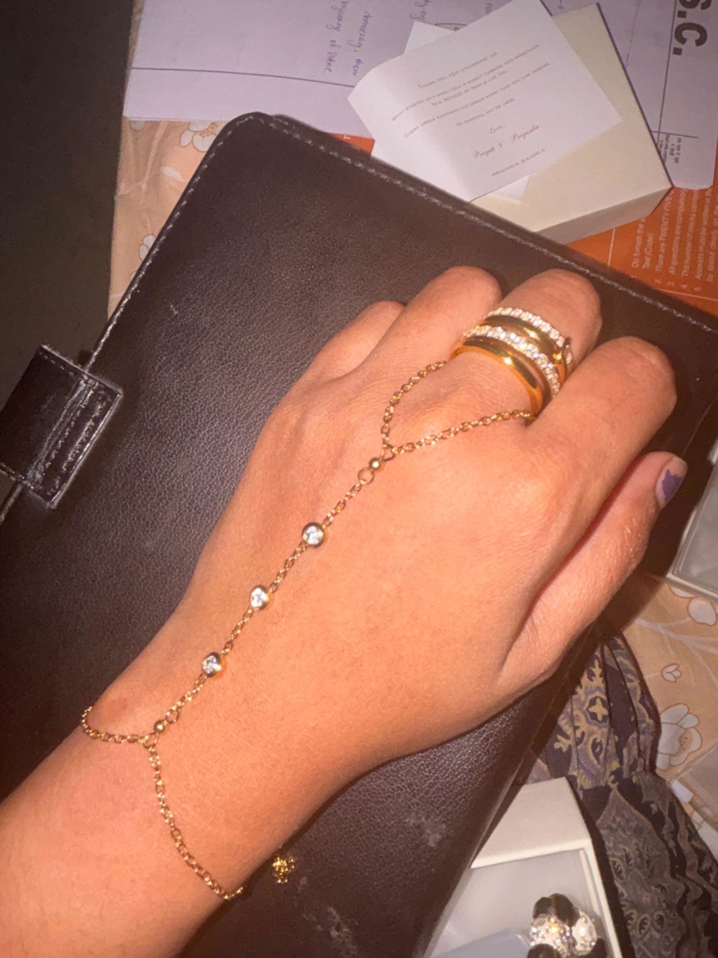 White Martini Stacked Ring