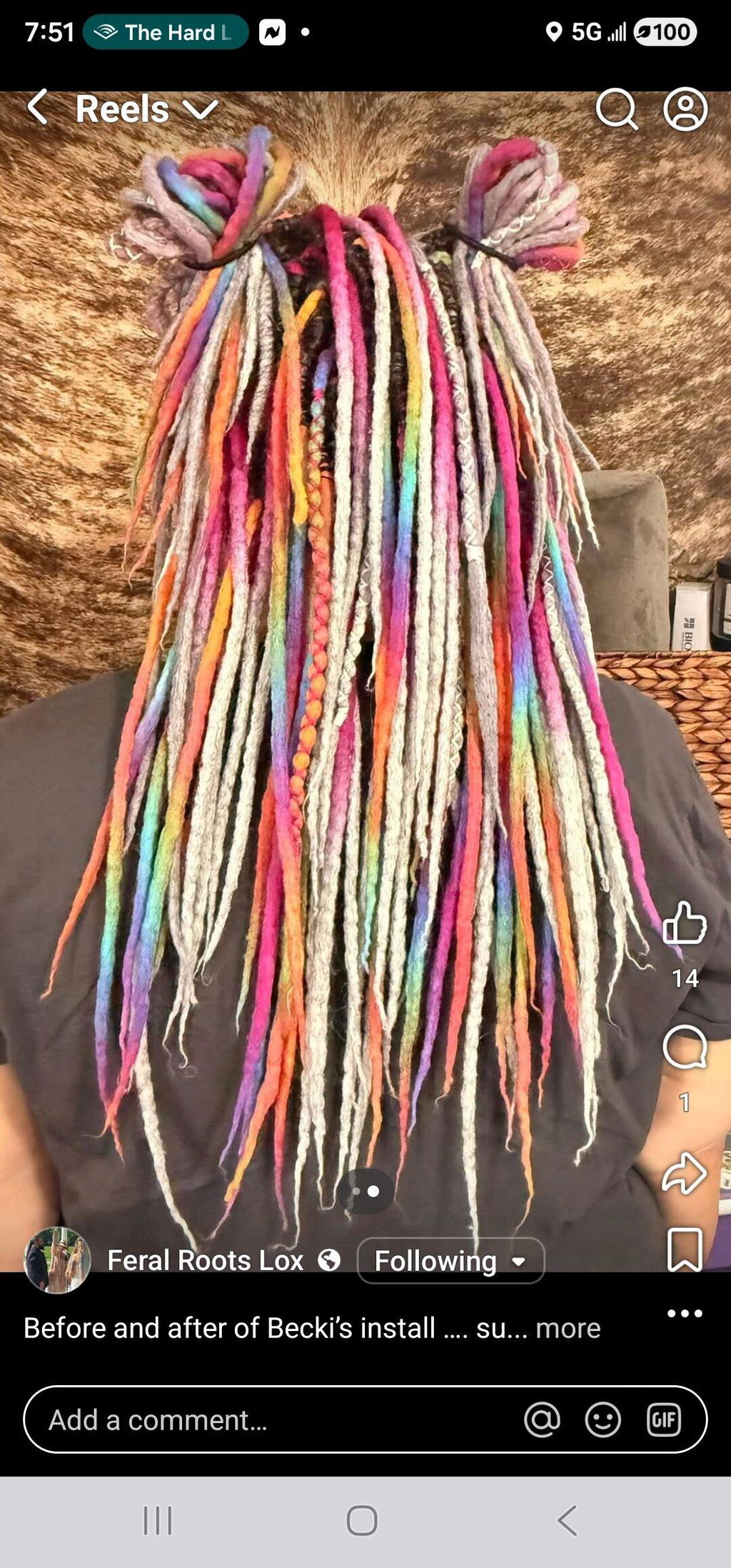Winter flower dreadlock extensions