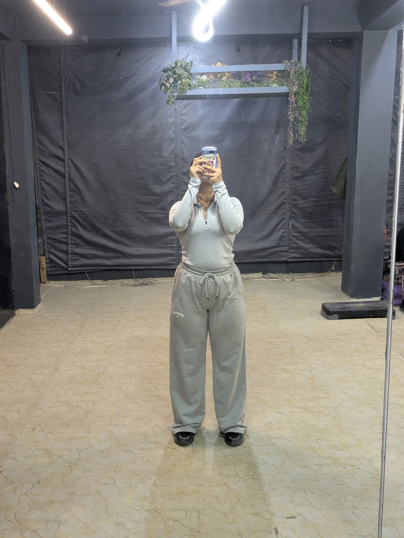 Buy Grey Melange Wide-Leg Pants - Relaxed & Trendy Fit