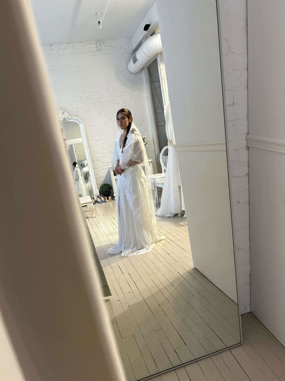 Polaris White Tulle Wedding Veil with Lace | Boudoir 1861