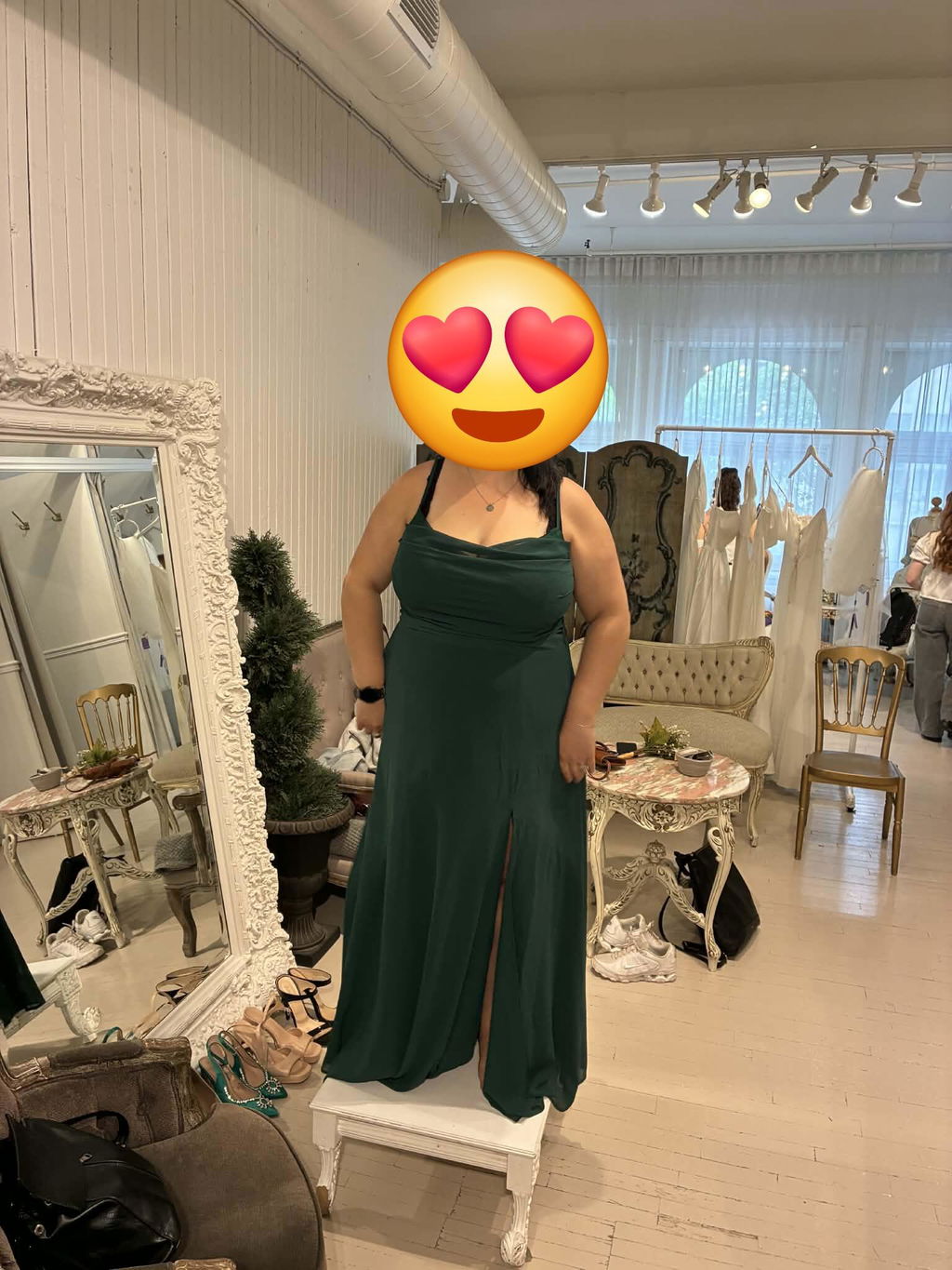 Kieran Green | A-Line Maxi Dress with Lace