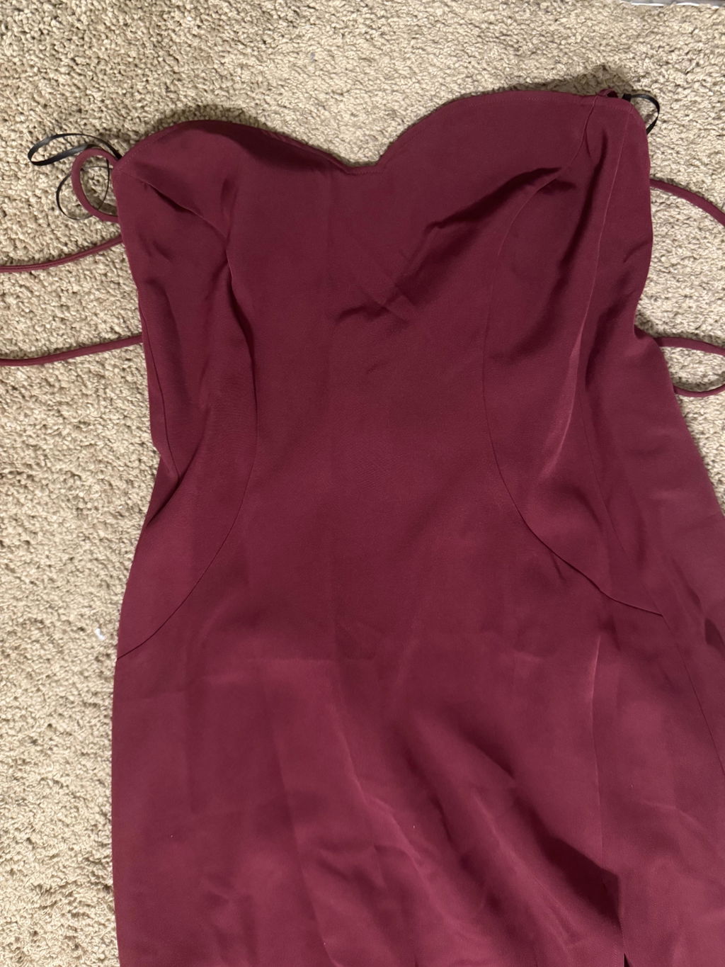 Amellia Burgundy | A-Line Maxi Dress with Front Slit by Arti Gogna