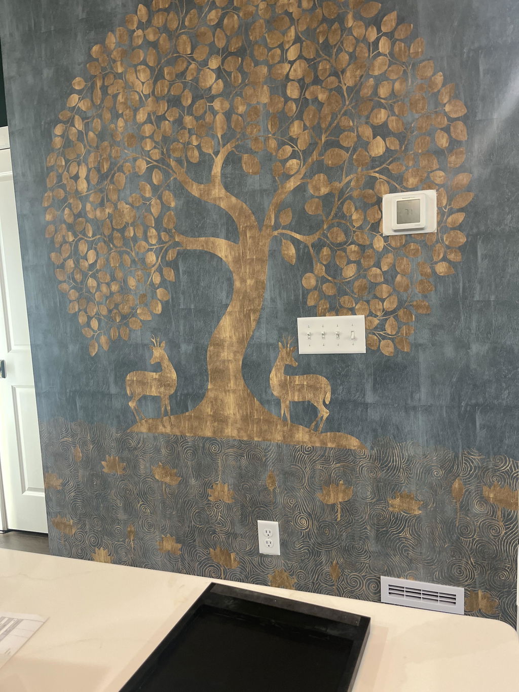 Timeless Radiance: “Tree of Life” Pichwai Wallpaper | Blue