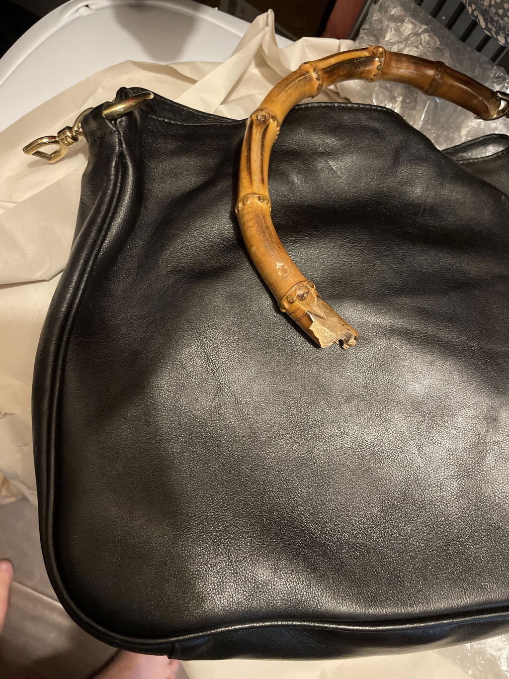 Salvatore Ferragamo Vala Vala Backpack Suede Black Gold Auth 133755 Salvatore Ferragamo Vala Vala Backpack Suede Black Gold Auth  main image 2