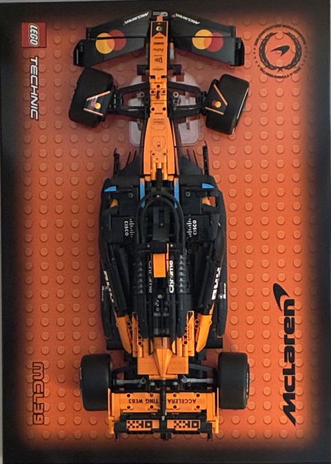 Wall-Mount Display Stand for LEGO Technic McLaren MCL39 F1 Car (42228)