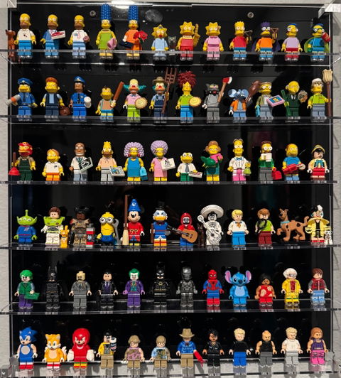 Large Wall-Mount Display Case for LEGO Minifigures