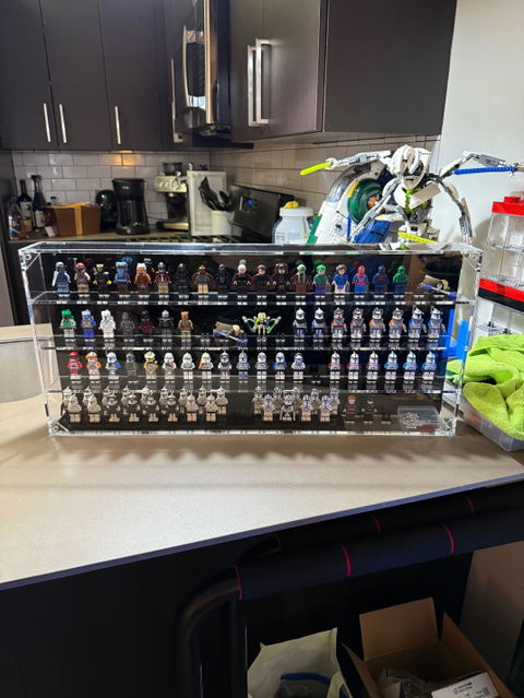 Wall Mounted Display Cases for 80 LEGO® Minifigures