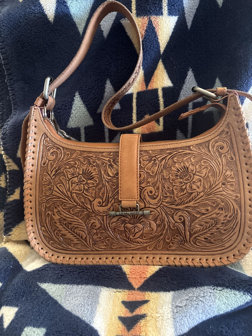Bridle Bloom Hand-tooled Purse