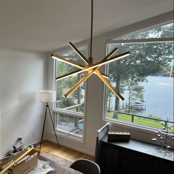 Nortivy 4-Light Dimmable LED Modern Contemporary Chandelier (26")