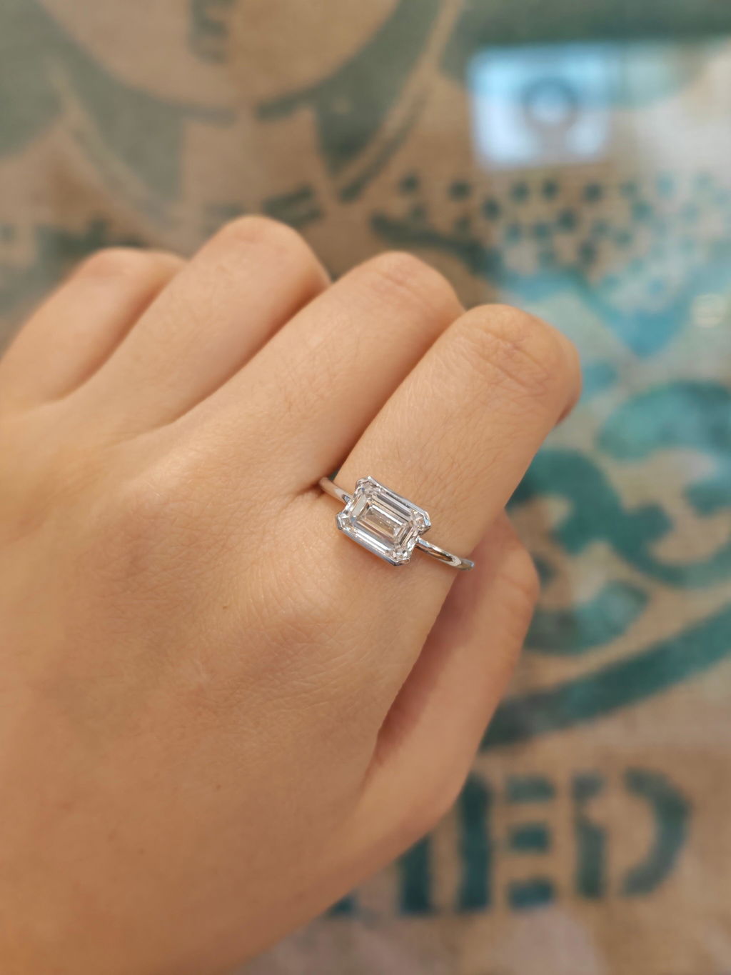 Emerald Cut Diamond with Baguette & Trapezoid Accents Set