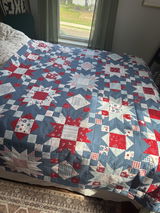 Summer on the Porch Throw Quilt Kit in Firework Fields - Choice of Background Color