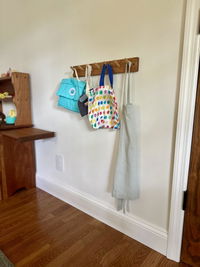 Wooden Coat Racks (Playroom Rack) - Cherry Wood - 18", 24", or 33.5" long