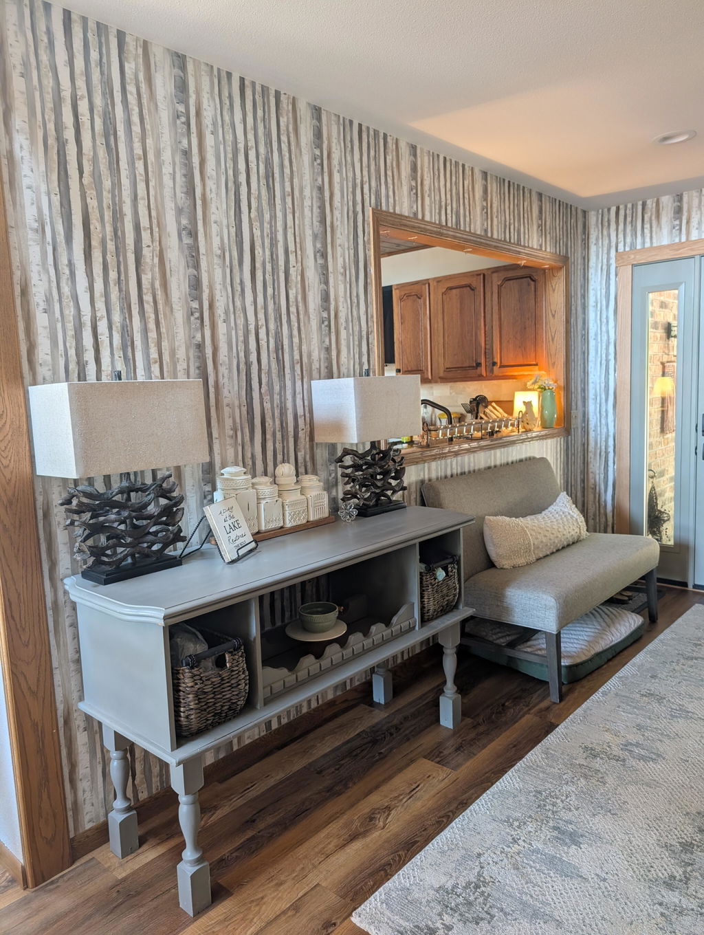 Customer photo — Birch Whisper Wallpaper