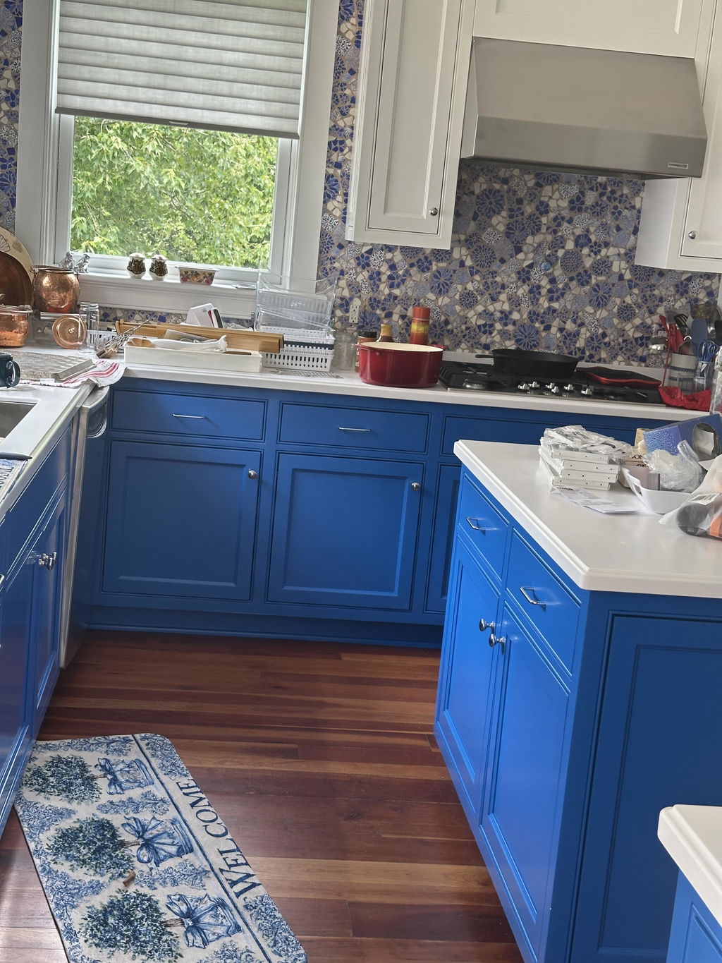 Customer photo — Azul Fragmenta Wallpaper