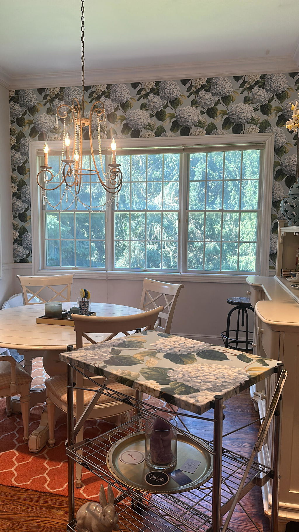 Customer photo — Windham Hydrangea Wallpaper