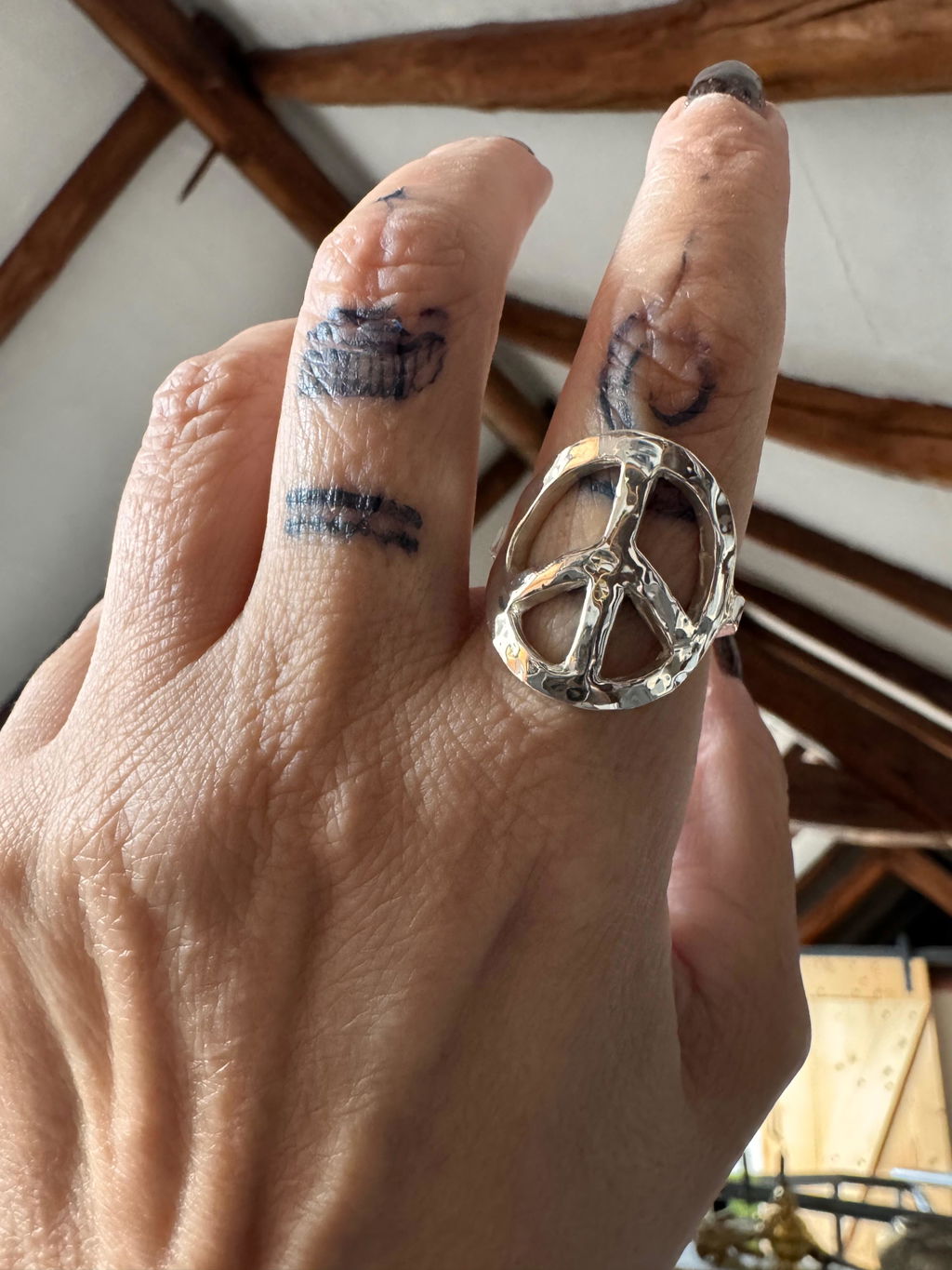 PEACE Ring - Silberring & Goldring