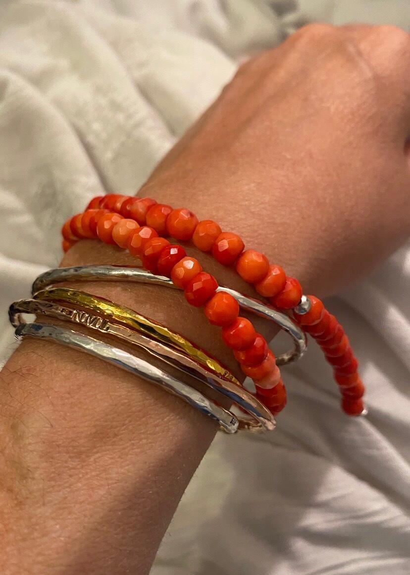 CORAL Edelsteinkette FLAME– rot orange – OCEAN