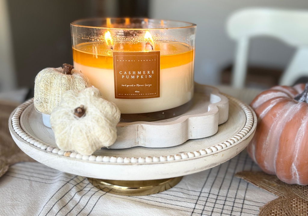 4 Wick Pumpkin Cashmere Soy Candle