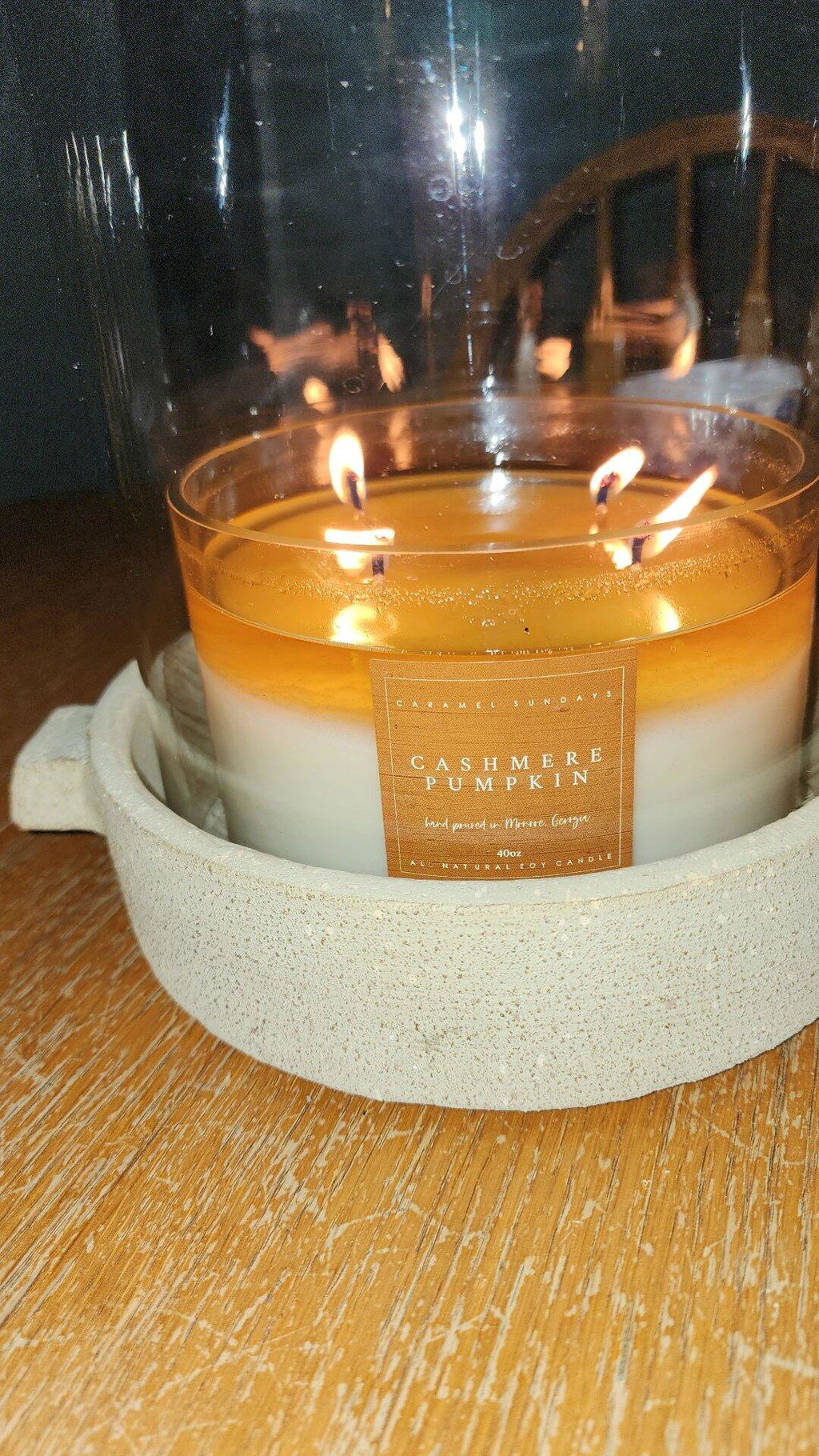 4 Wick Pumpkin Cashmere Soy Candle