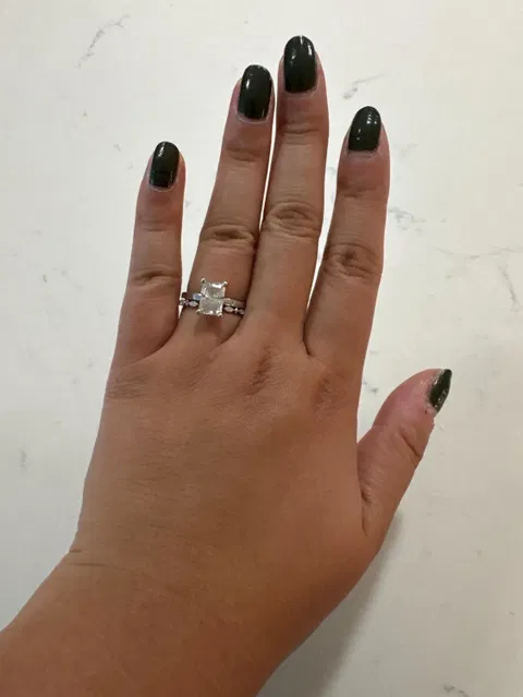 Marquise And Round Wedding Band In Open Gap Setting