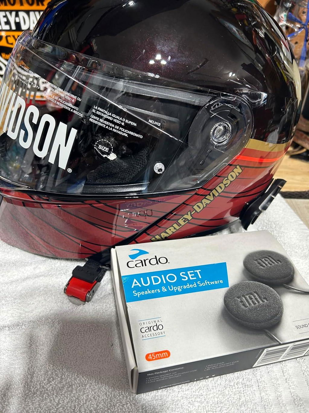 cardo motorcycle helmet 45mm audio set Set, Works with Most Communicators (Black, Single Pack) Electronics Additional features include auto on/off Cardo Systems 2nd Helmet Kit
