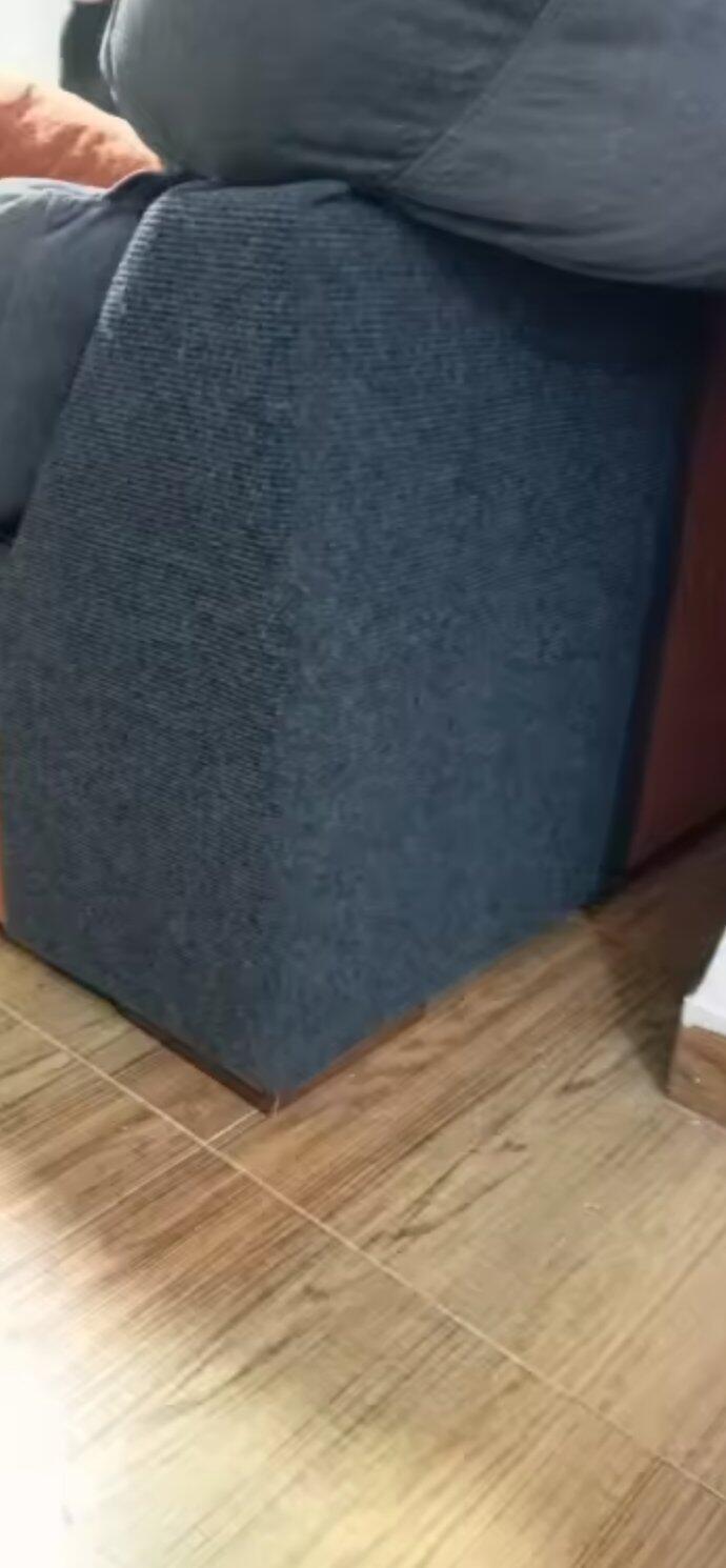 Customer photo showing the scratch protector after use by cats