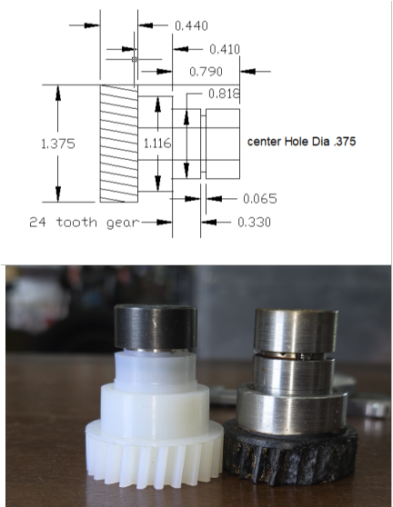 Replacement Cam Stack Gear for Singer 600 Series Touch-N-Sew - Part # 172114