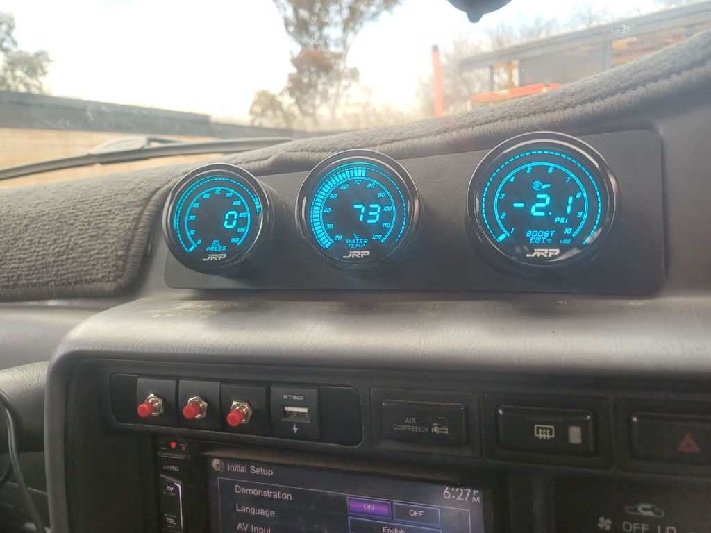 80 Series Triple 52mm Gauge Mount - Center Dash Fascia replacement 95-97