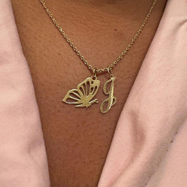 ♥ cstページ ♥ Charlie & Co. Jewelry | 14K Gold Diamond Letter R Initial Charm
