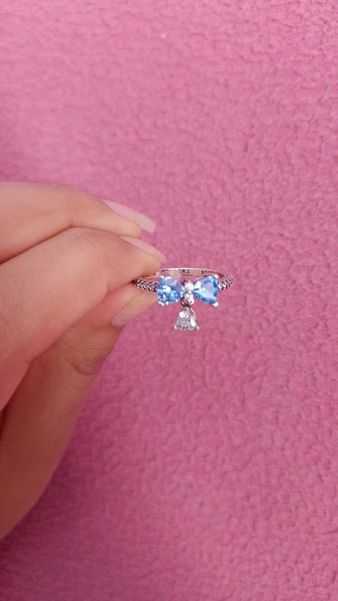 Anillo Lazo Azul Bridgerton