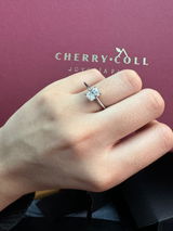 Anillo con diamante de laboratorio 1 ct